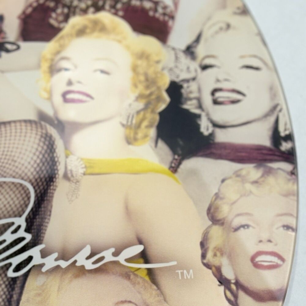 Bernard Of Hollywood Marilyn Monroe Glass Photo Clock 2013 Works - Picture 6 of 13